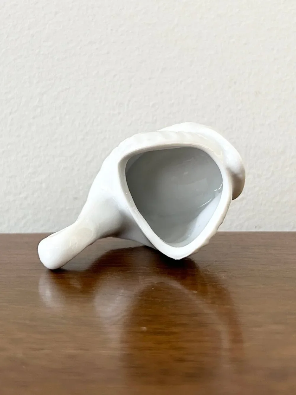 Vintage Swan Trinket Dish Ring Holder Small White Ceramic Bird Elegant Wedding